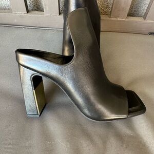 Aldo Black Leather Mules